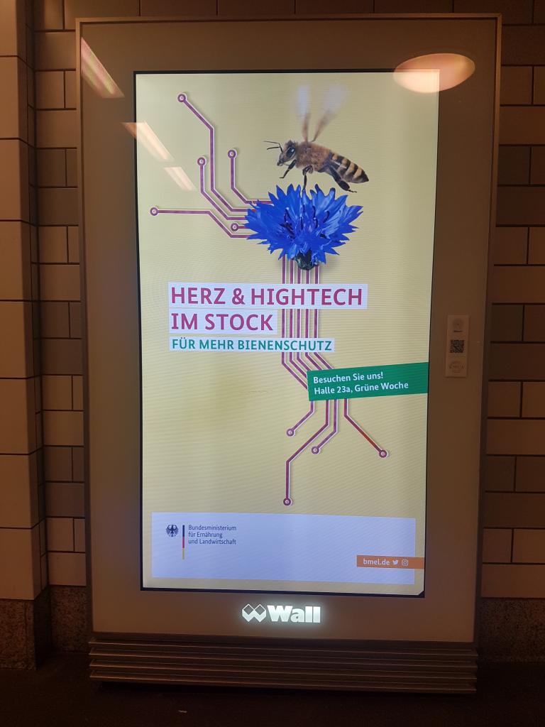 Bienenwerbeplakat für die Grüne Woche 2019