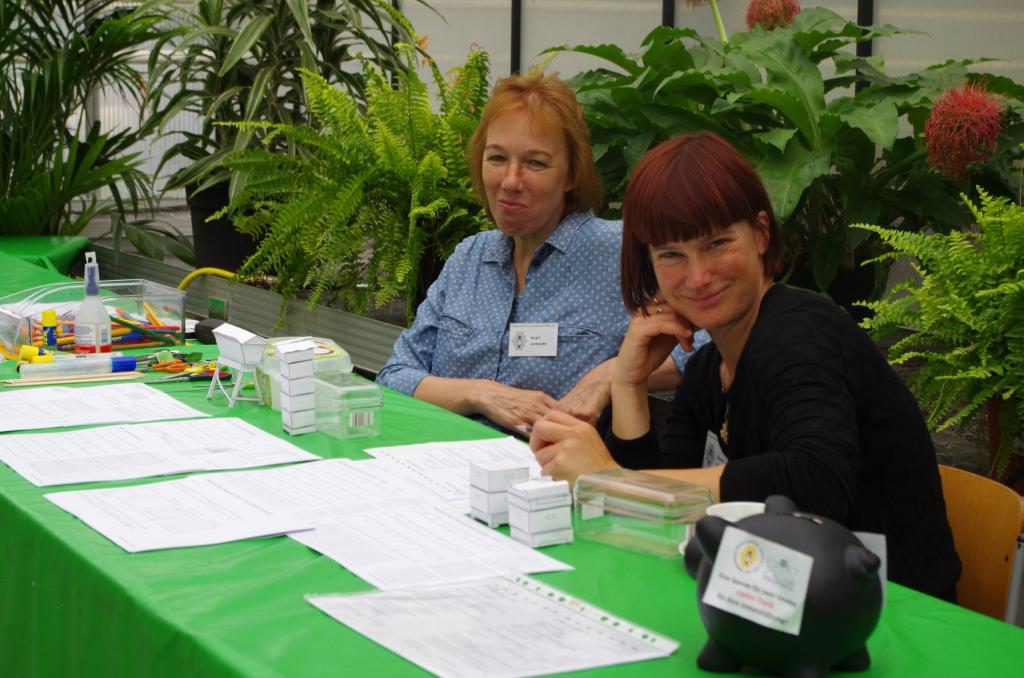 Hier darf gebastelt und das Bienenquiz gelöst werden!