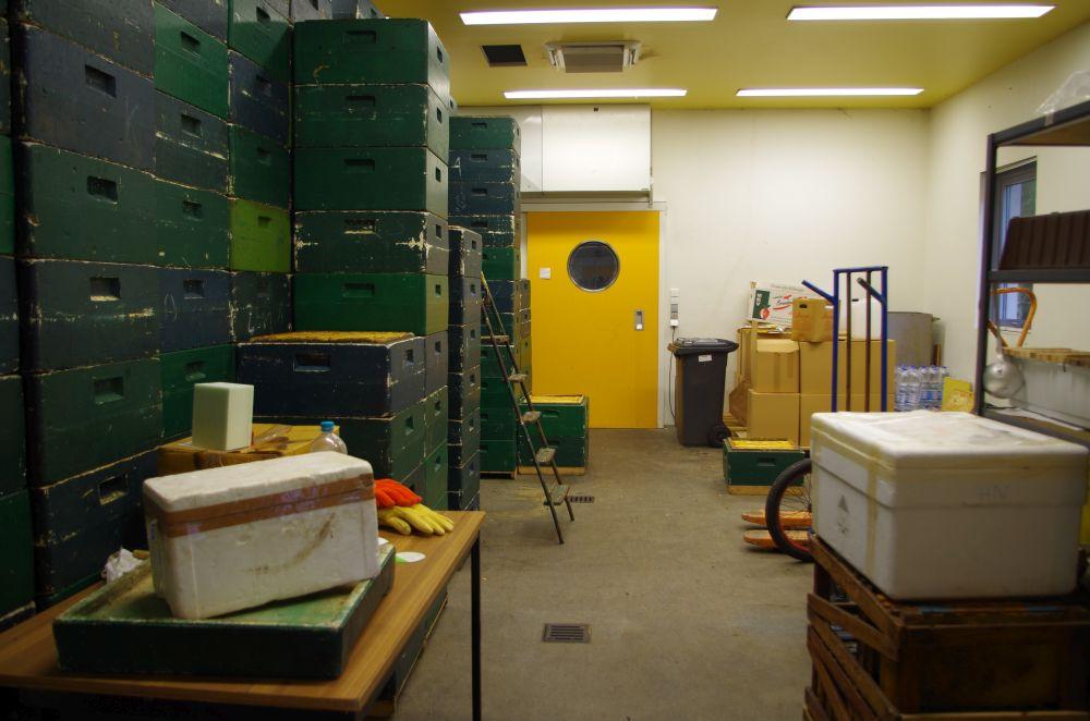 Die Wachsverarbeitung wird auf 13°C gekühlt um Wachsmotten keine Chance zu geben,